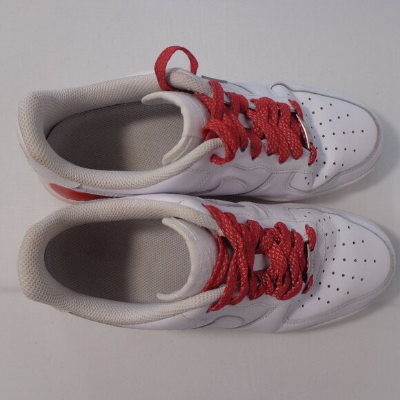 Nike Air Force 1 White Sneakers w. Hand Painted Heart‎ DD8959-100 Women's Sz 9.5 - Picture 5 of 7